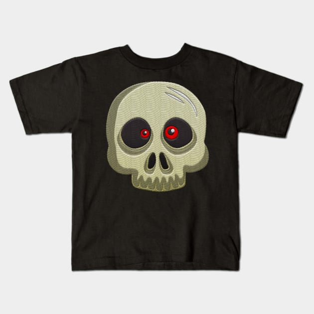 Cute Skull Kids T-Shirt by aaallsmiles